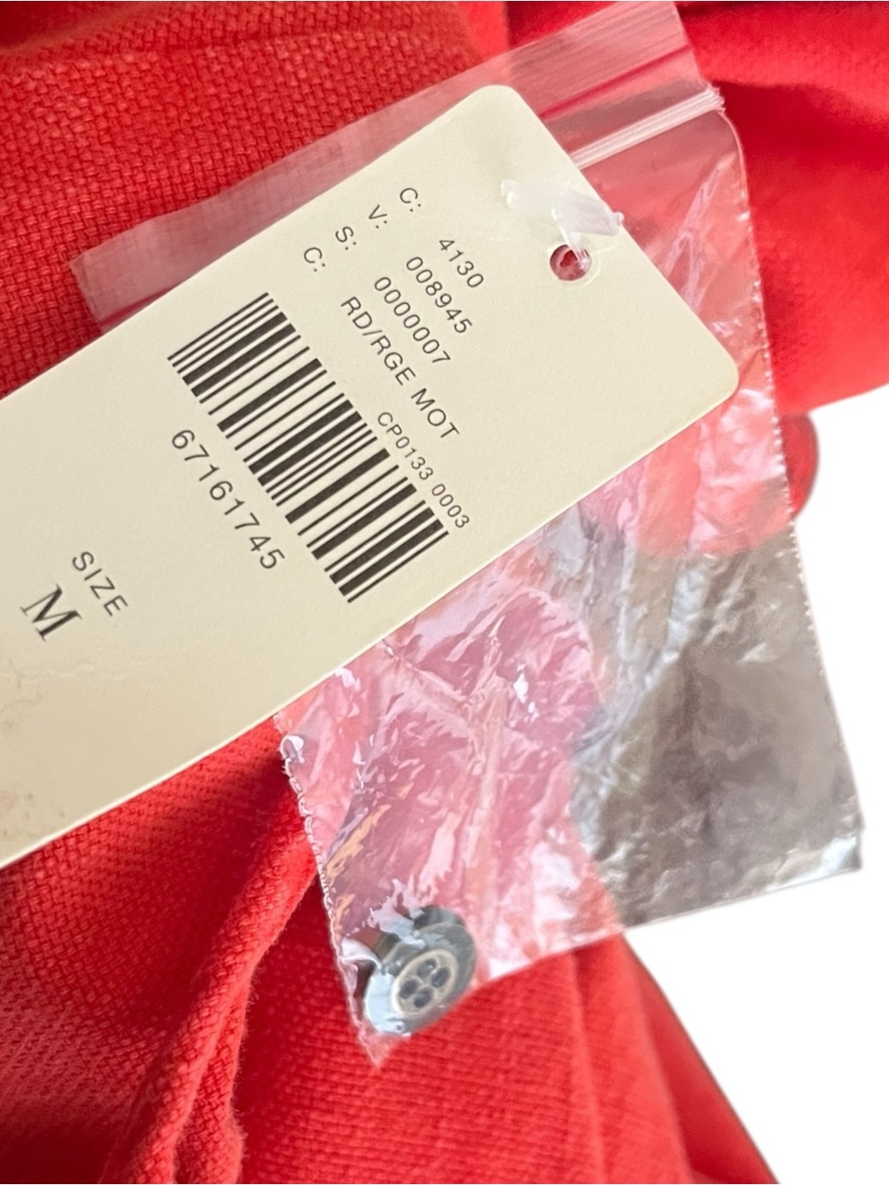 Anthro Pilcro Flutter Sleeve Midi Dress Medium Red Cotton Linen - Picture 15 of 15